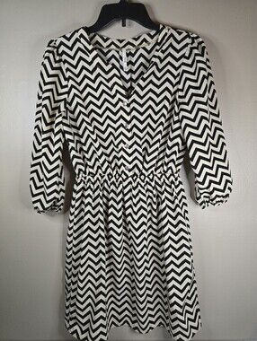 Trinity 3/4 Sleeve Chevron Dress Size Medium Made in USA